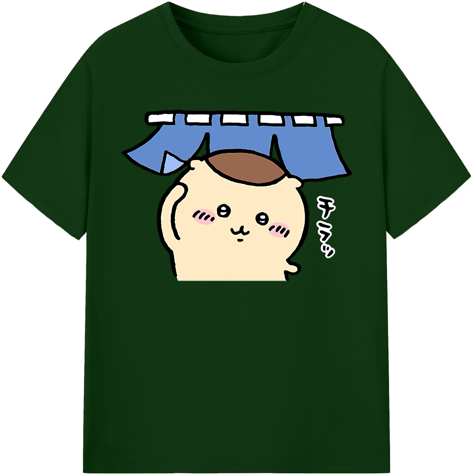 （画像用） ちいかわ くりまんじゅう Chii-kawa kuri manjū 綿100％半袖Tシャツ（フロントプリント）